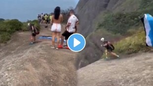 Terrifying video shows skydiving instructor jumping off cliff before falling to death shocking video