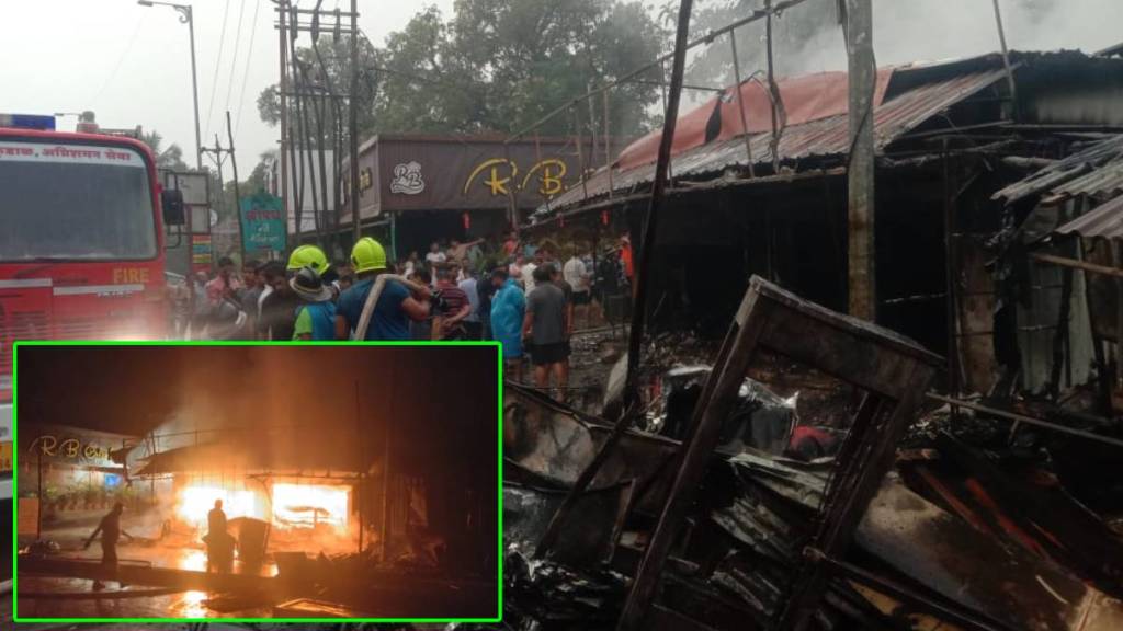 Patvardhan Chowk shops fire, Kankavli Patvardhan Chowk,