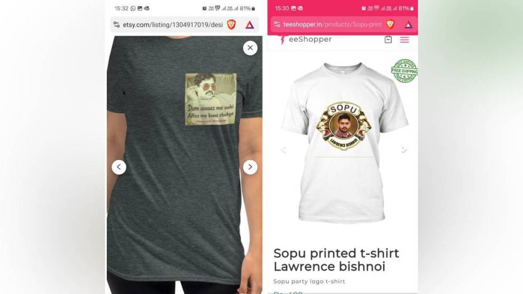 Dawood t-shirt, Lawrence Bishnoi t-shirt,