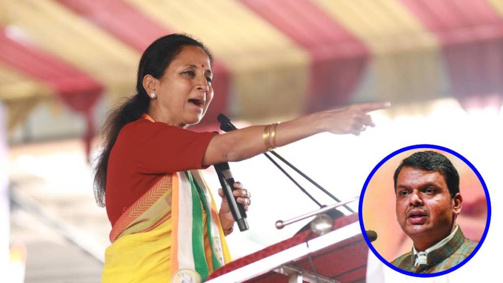 Supriya Sule, Devendra Fadnavis,