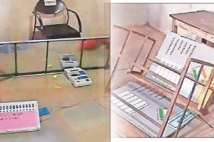 Marathwada evm machines vandalized