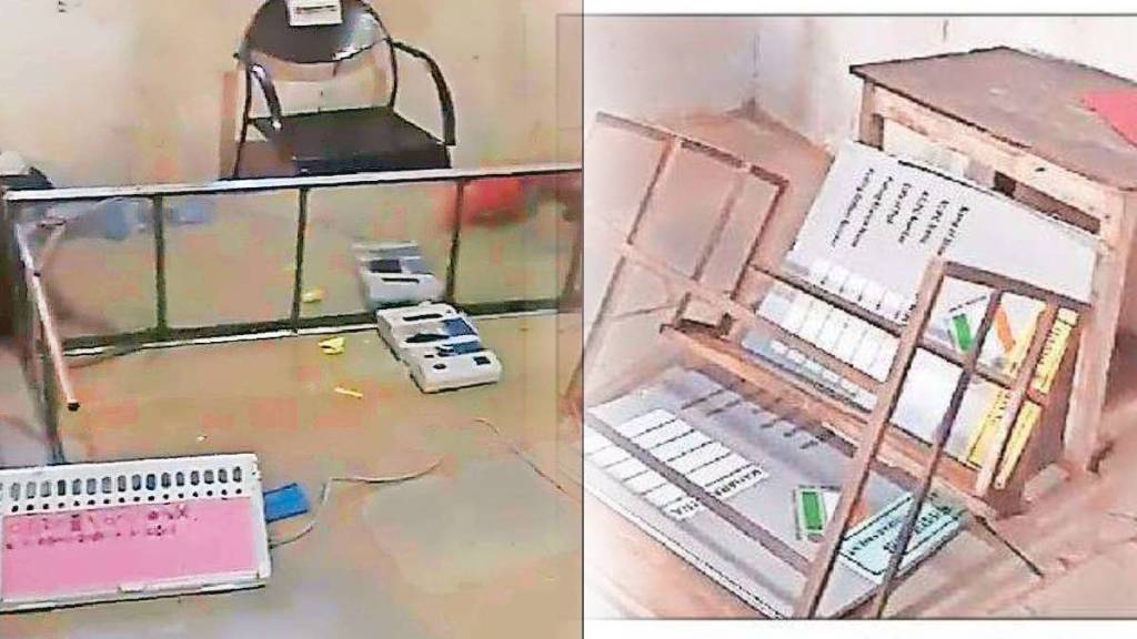 Marathwada evm machines vandalized