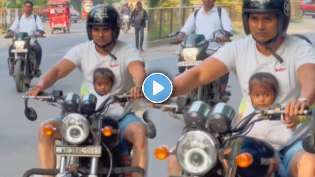 Dad tore his own t-shirt to get the girl off the bike safely