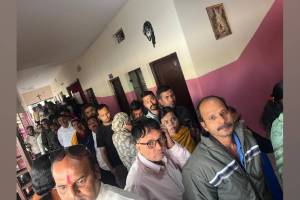 Voting machines off at Vinyalaya School Kasturba North Nagpur during assembly voting