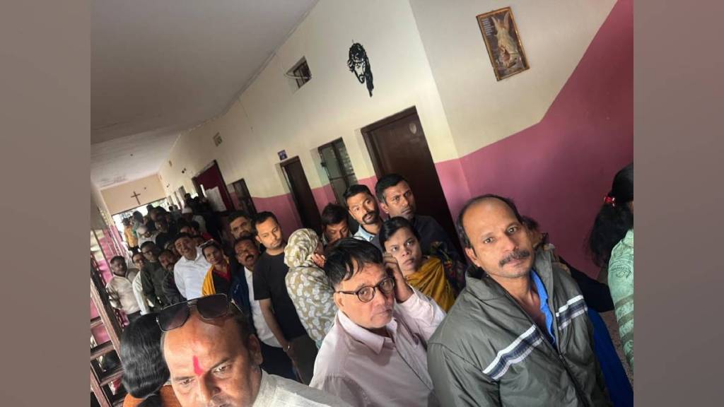 Voting machines off at Vinyalaya School Kasturba North Nagpur during assembly voting