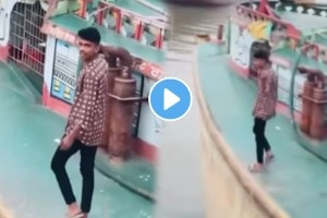 Young boy Fell in water while making reels on a boat Shocking video goes viral on social media