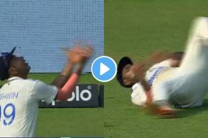 Ravichandran Ashwin takes a stunning sideways running catch