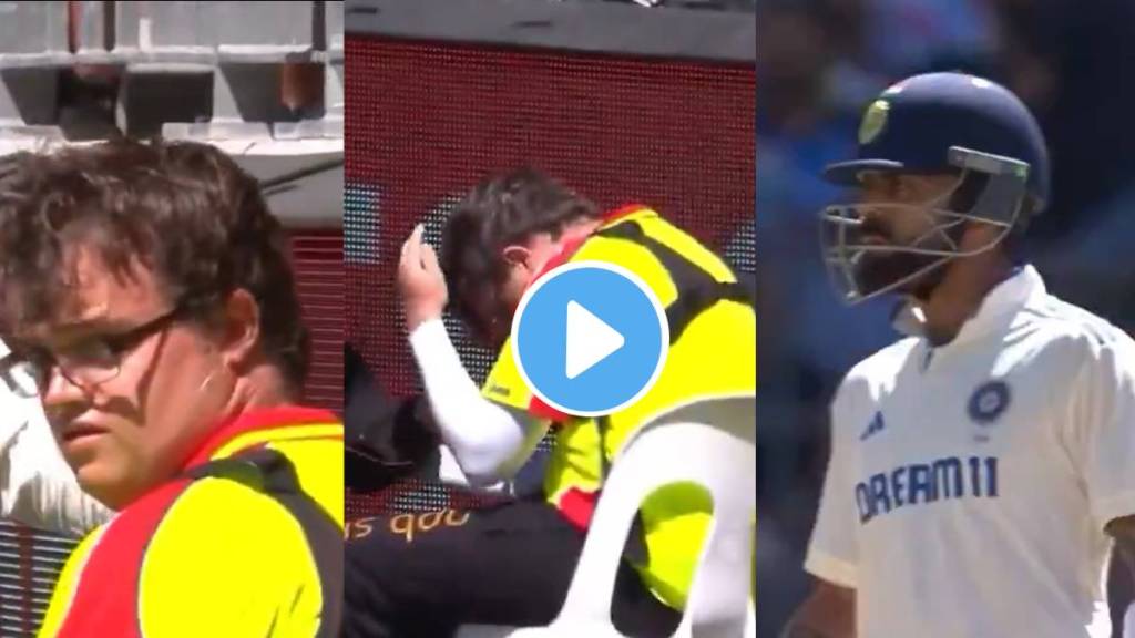 Virat Kohlis stylish six hit a security guard at Optus Stadium Video viral