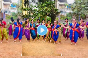 ladies group dance on Hi Navri Asli song From Navri Mile Navryalla video goes viral