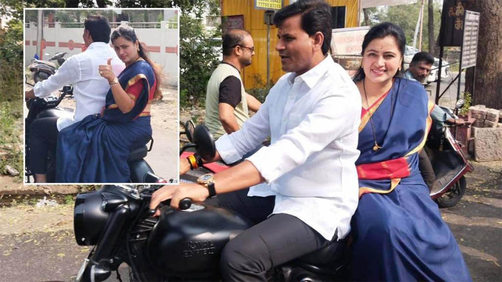 assembly election 2024 Rana couple on two wheeler to polling station