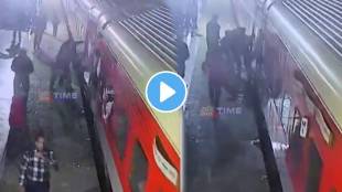 UP: Brave Railway Cop Saves Woman Who Got Stuck Between Platform & Moving Train At Kanpur Station