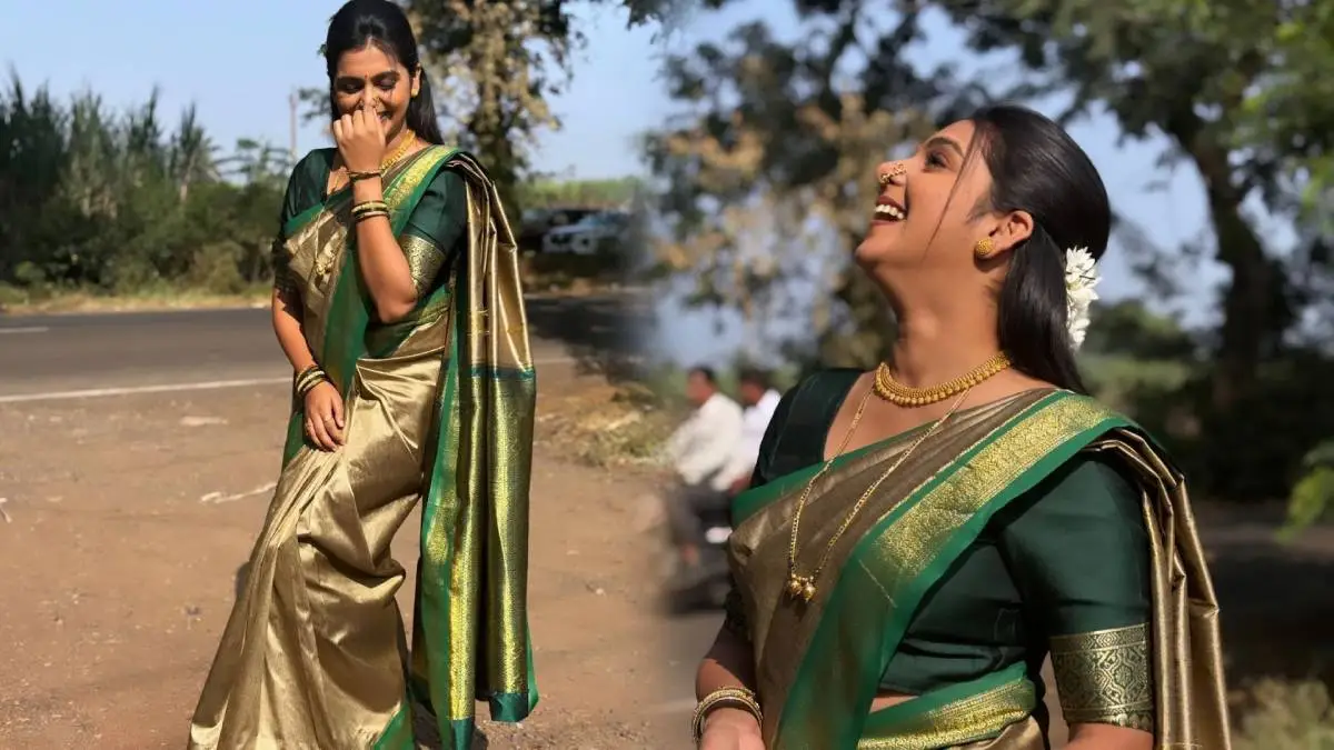 Appi Amchi Collector fame actress Shivani Naik shares photos in traditional look on social media