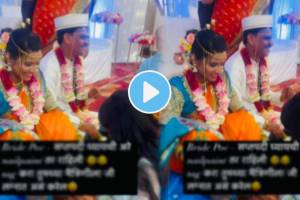 Funny video of a bride stopping the saptapadi ritual to apply nail polish is currently going viral on social Media