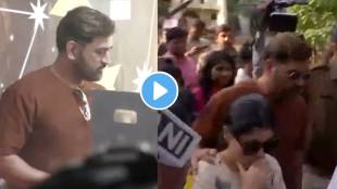 MS Dhoni and wife Sakshi casting vote in Ranchi reaches new heights crowd Craze to capture video