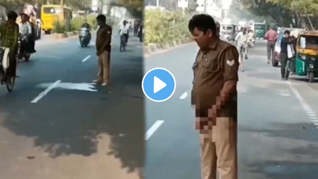 Viral VIDEO: Drunk Constable Unzips And Urinates In Middle Of Road Outside Police Station In Agra