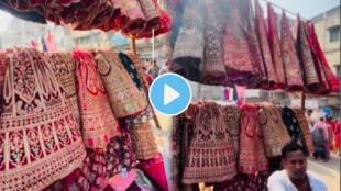 Delhi Viral Video Bridal Lehenga Worth Rs 10000 Is Available For Just Rs 300 In Sadar Bazar wedding lehenga video