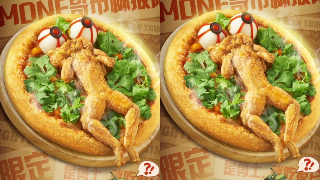 Pizza Hut sells pizza with deep-fried frog topping in China