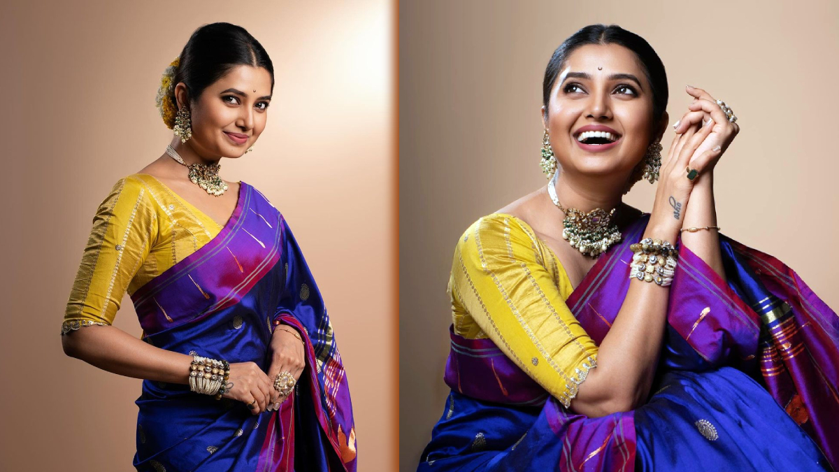 Prajakta Mali Muniya Paithani Saree Photoshoot