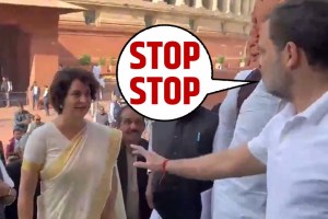 Priyanka Gandhi enters in Parliament