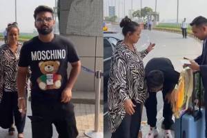 Rishabh Pant Take Blessings of Mother and Departs for Austrlia Video Goes Viral Border Gavaskar Trophy IND vs AUS Series