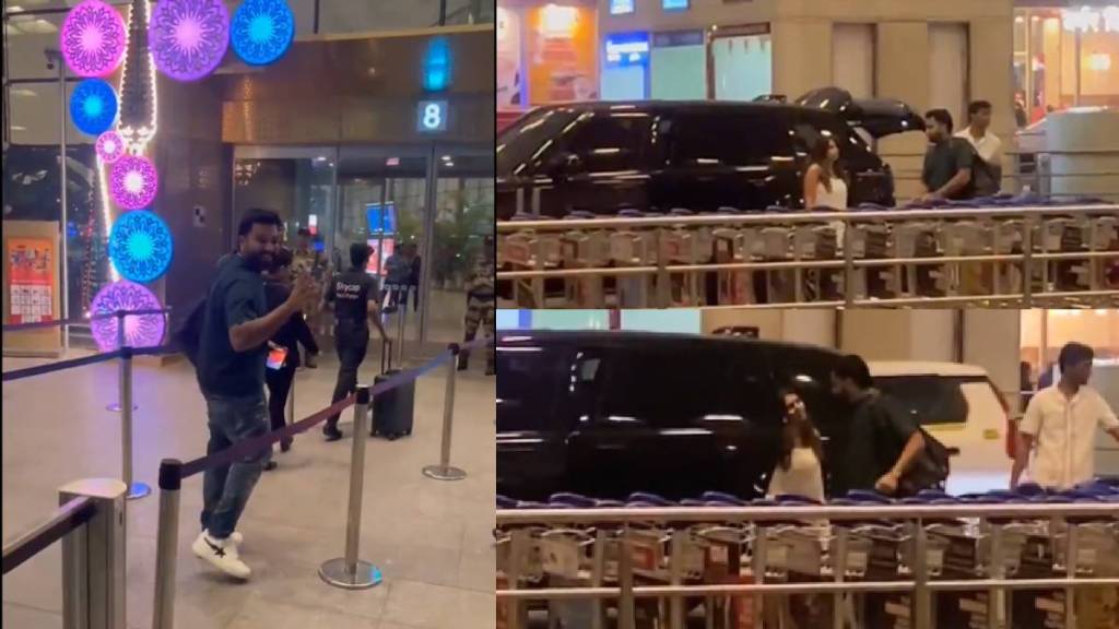 Rohit Sharma Leaves For Australia to Join India Squad Wife Ritika Sajdeh Gives Emotional Farwell At Airport