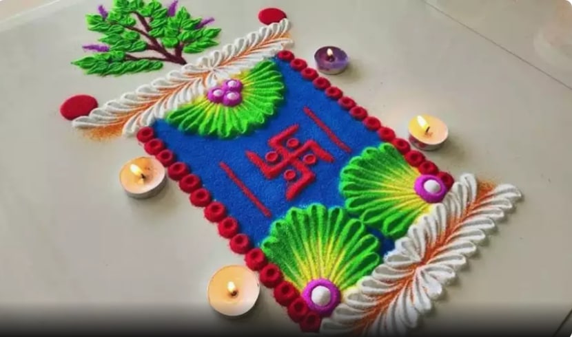 tulsi vivah 2024 rangoli design simple and easy tulsi rangoli design dev uthani ekadashi rangoli latest trending design pic and images