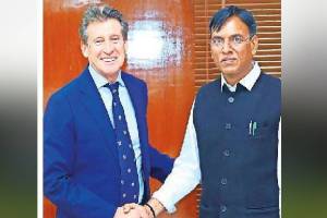 Sebastian Coe and Mansukh Mandaviya discuss hosting the 2036 Olympics sports news