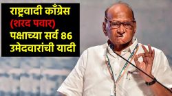 Sharad Pawar NCP Candidate List: राष्ट्रवादी काँग्रेस शरदचंद्र पवार पक्षाच्या सर्व उमेदवारांची यादी, एकूण ८६ उमेदवार मैदानात