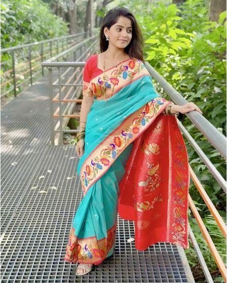 Sharayu Sonawane Paithani Saree Look