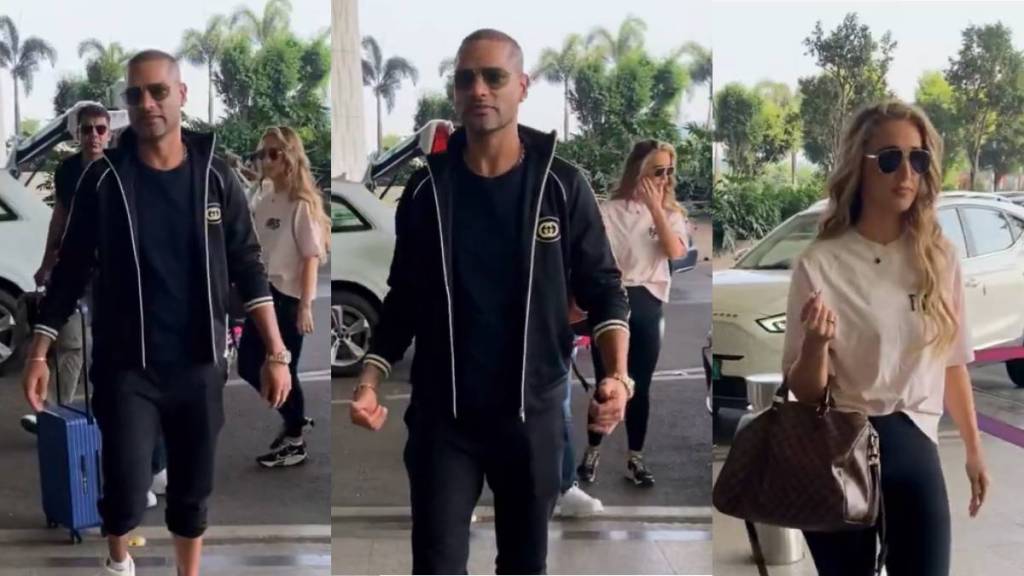 Shikhar Dhawan Spotted With Mystery Girl At Airport Avoids Sharing Frames Video Goes Viral