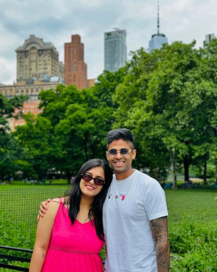 Grateful for you everyday Suryakumar Yadav shares a post wishing his wife a happy birthday what does Devisha Shetty