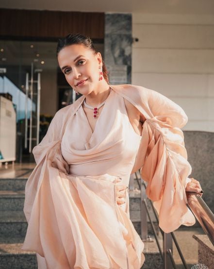 Actress Neha Dhupia shares stunning look on social media for 'Limelight Diamonds' store launch event