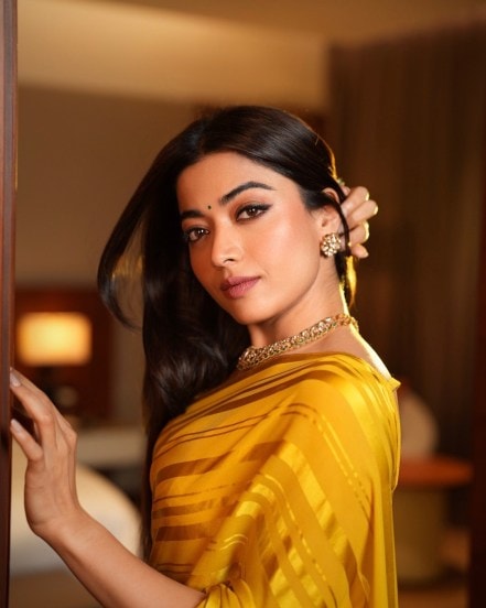 Tollywood superstar Rashmika Mandhana Shares her Shrivalli pictures on social media for Pushpa 2 promotions