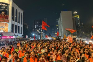 Srikant Shinde road show in front of Shiv Sena Bhavan to campaign for Sada Saravankar Mumbai