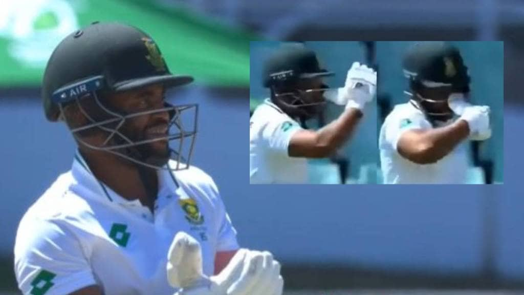 Temba Bavuma Thumb Hilariously Gets Stuck In Helmet Grill As South African Captain Struggles To Pull It Out Video Viral