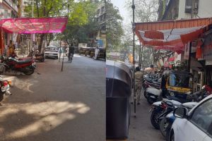 Tents erected for voting in Dombivli obstruct traffic