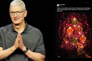 Apple CEO Tim Cook give diwali wishes with an photo of diyas clicked by an Indian photographer