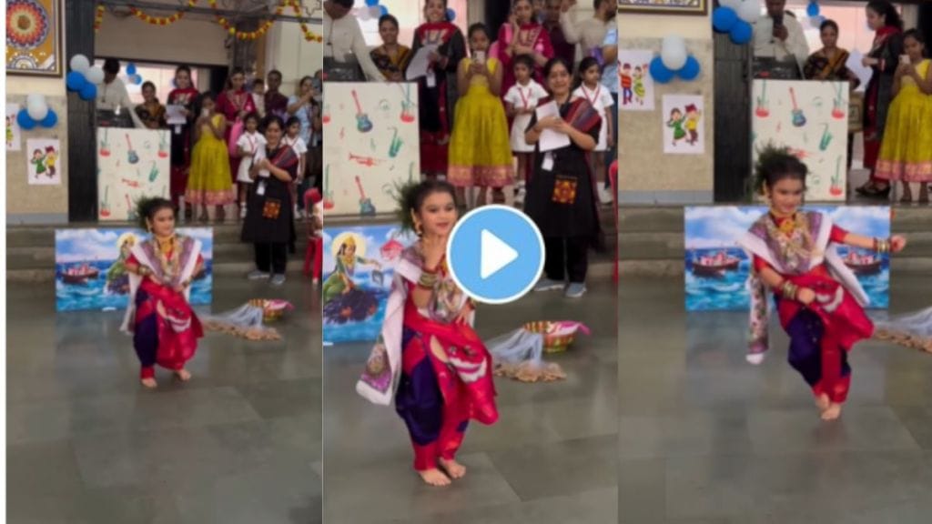 VIDEO : a child girl Graceful Koli Dance Performance Steals Hearts