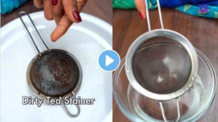 how to clean tea strainer at home