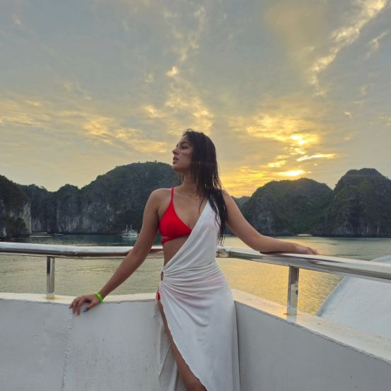 Vidula Chougule Vietnam Vacation Red Bikini Look