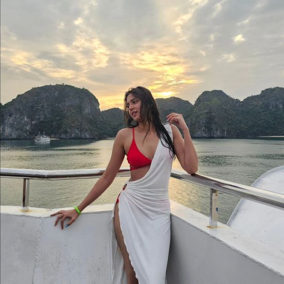 Vidula Chougule Vietnam Vacation Red Bikini Look