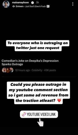 samay raina reply on deepika padukone depression joke backlash