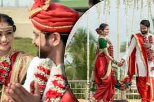 marathi actress wedding photo