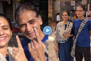 aishwarya and avinash narkar cast their vote