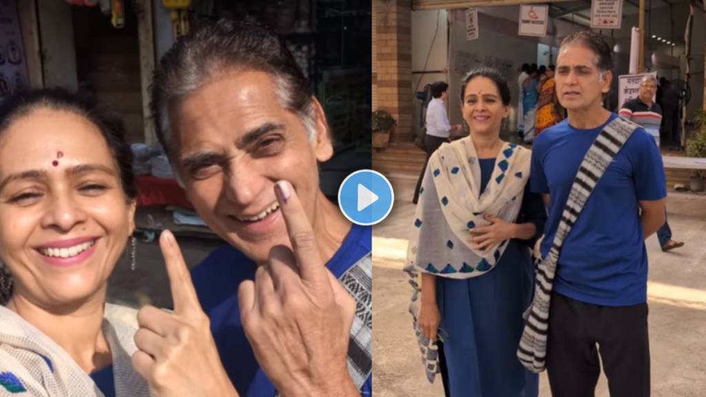 aishwarya and avinash narkar cast their vote