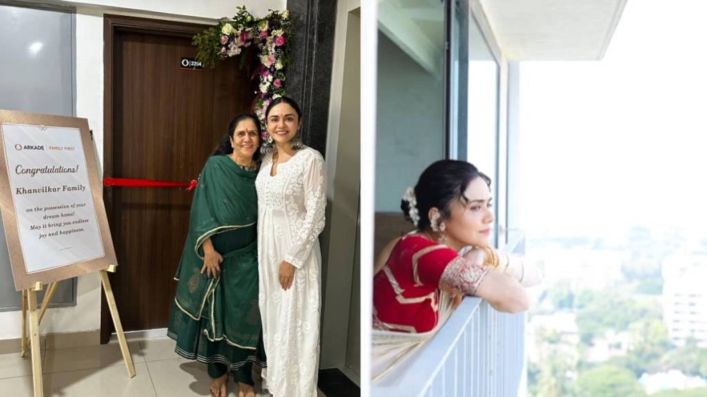 amruta khanvilkar gave unique name to new home