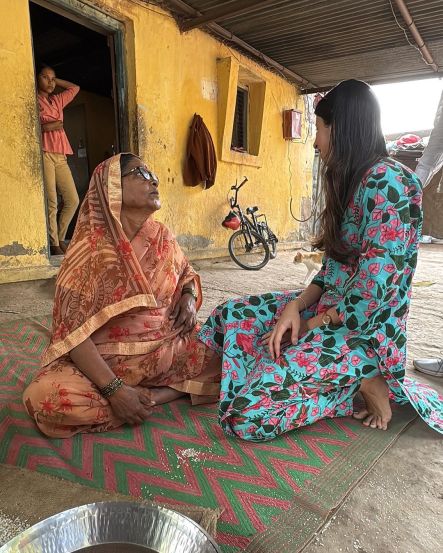 ankita walawalkar meets suraj chavan at his hometown baramati