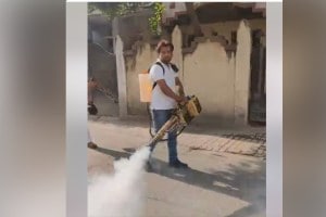 Bunty Shelke arrived with a fogging machine due to the increase in mosquitoes nagpur news