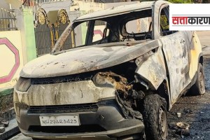 bipin Chaudhary car set on fire