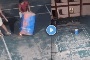 Viral video of hostel boys put firecrackers in the drum Diwali video went viral on social media